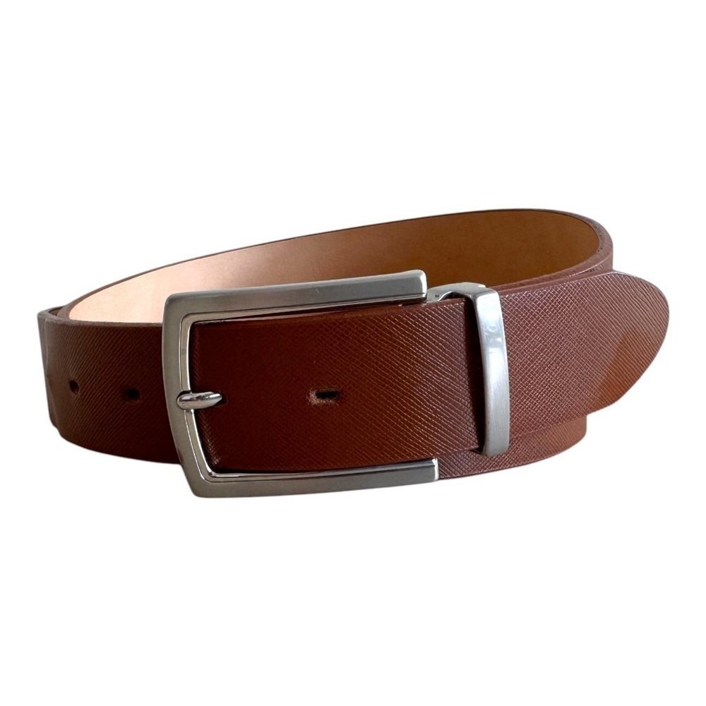 Canterbury Golf Light Brown Silver Buckle Belt Mens Size 44/100